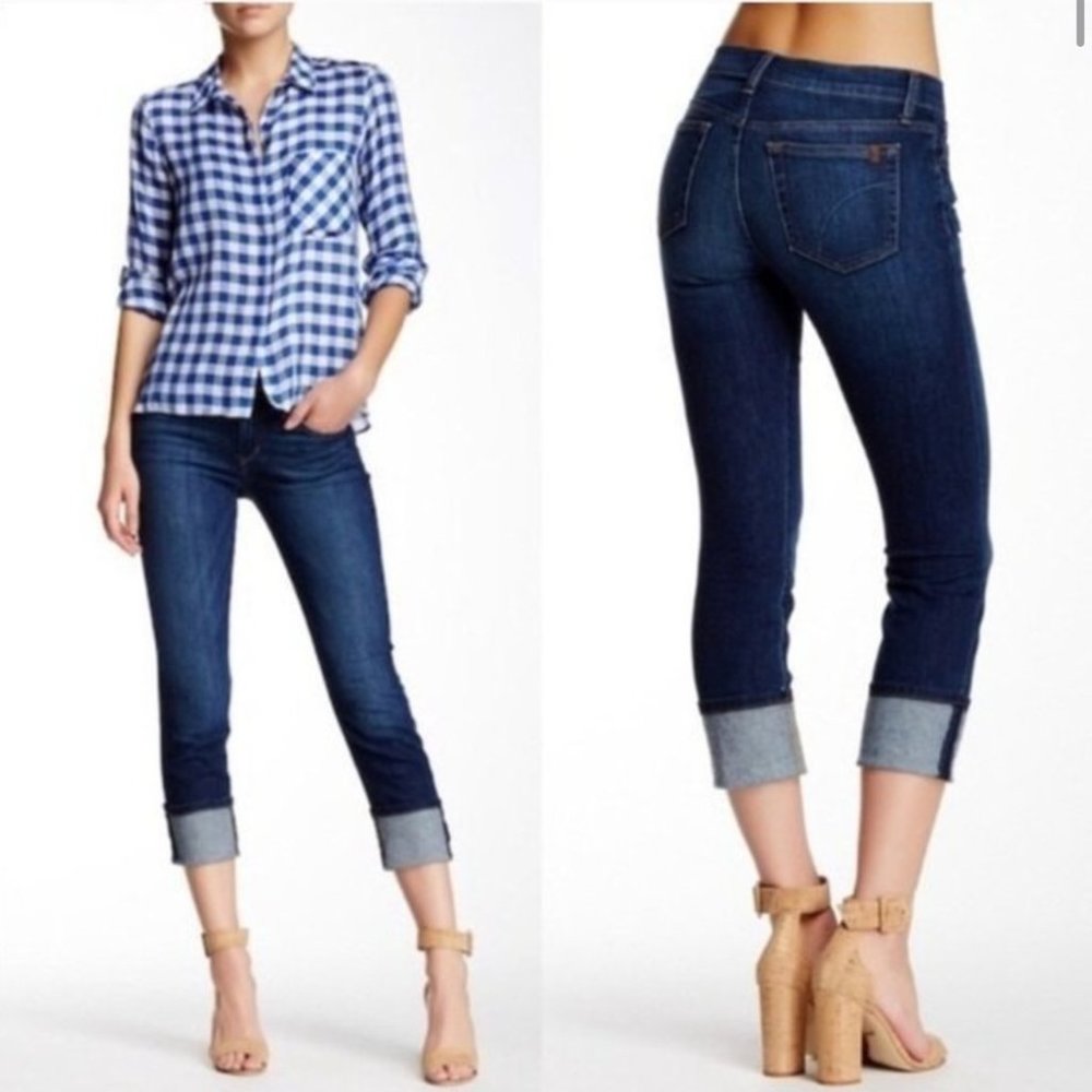 JOE’S JEANS Cuffed Crop Slim Capri Dark Wash Denim Jean 29